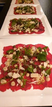 carpaccio/kappertjes dressing